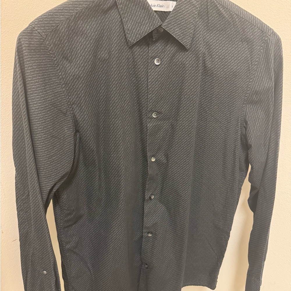 Calvin Klein Men's Charcoal Dress Shirt